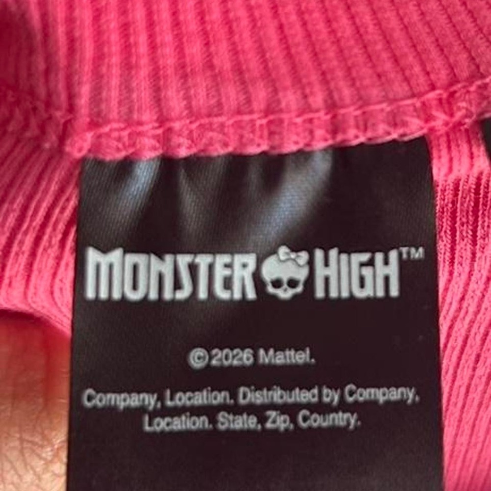 Monster High Skull Bow Graphic Baby Tank Top Pink Mall Goth Y2K Scene Small - Picture 6 of 6